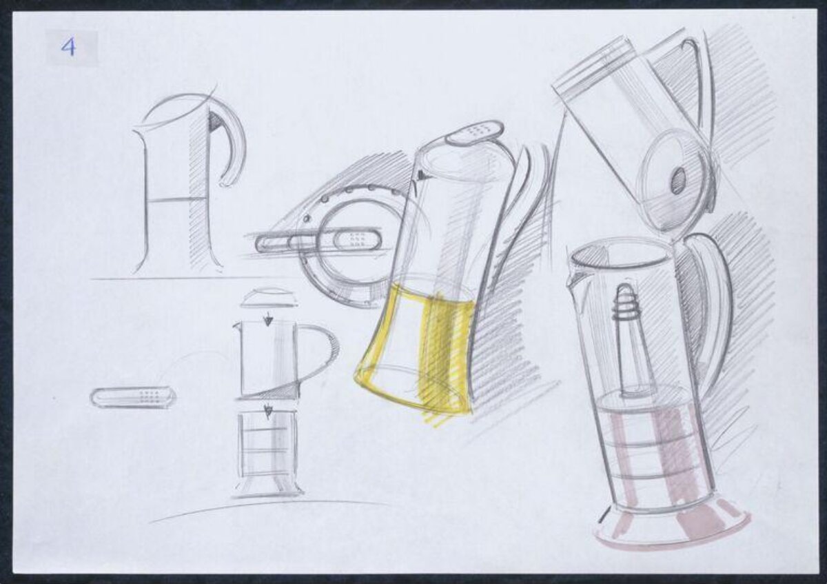 French Press Design Sketches