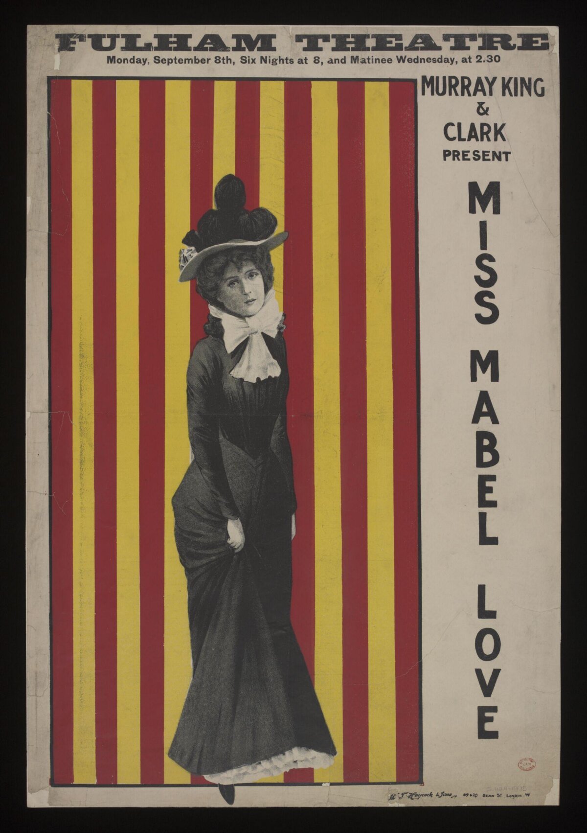 Vintage Miss Mabel Love Theatre Poster