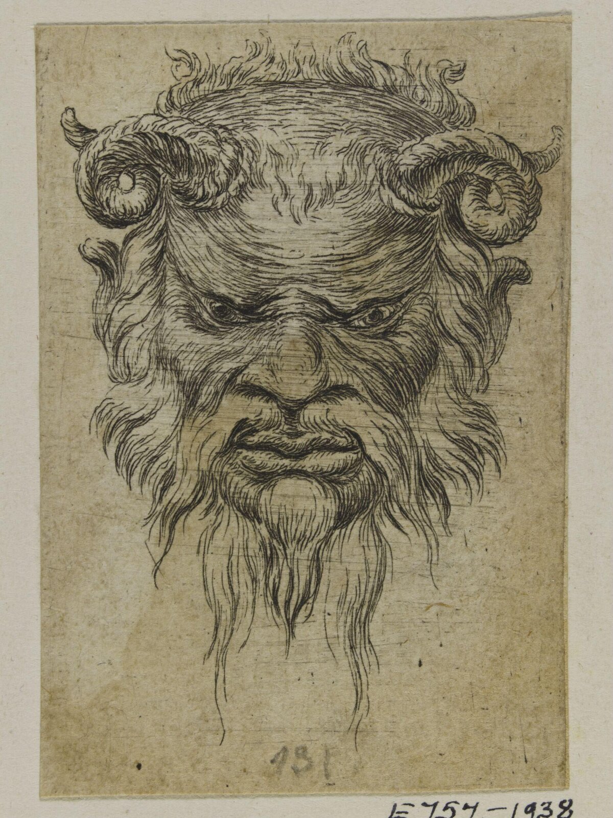 Etching of a Horned Satyr Head — Avatars