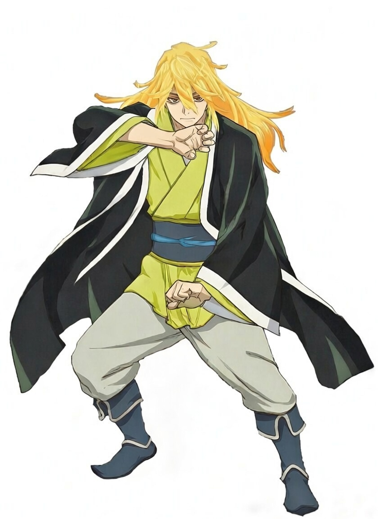 Anime Blond Male Martial Artist Character