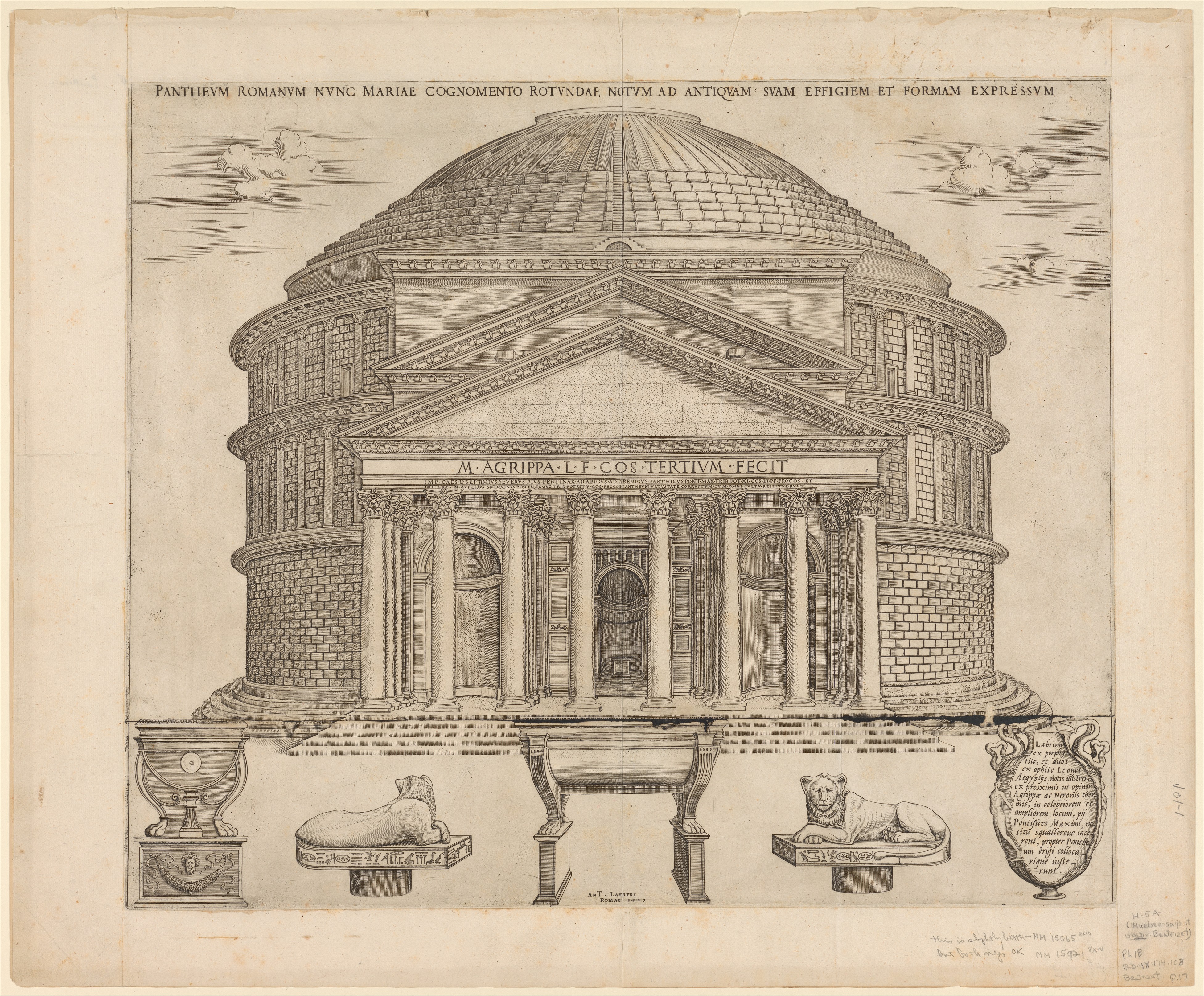 Engraving of the Roman Pantheon