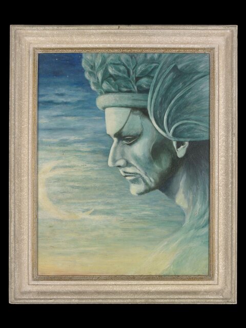 Profile Portrait of Laurel-Crowned Man