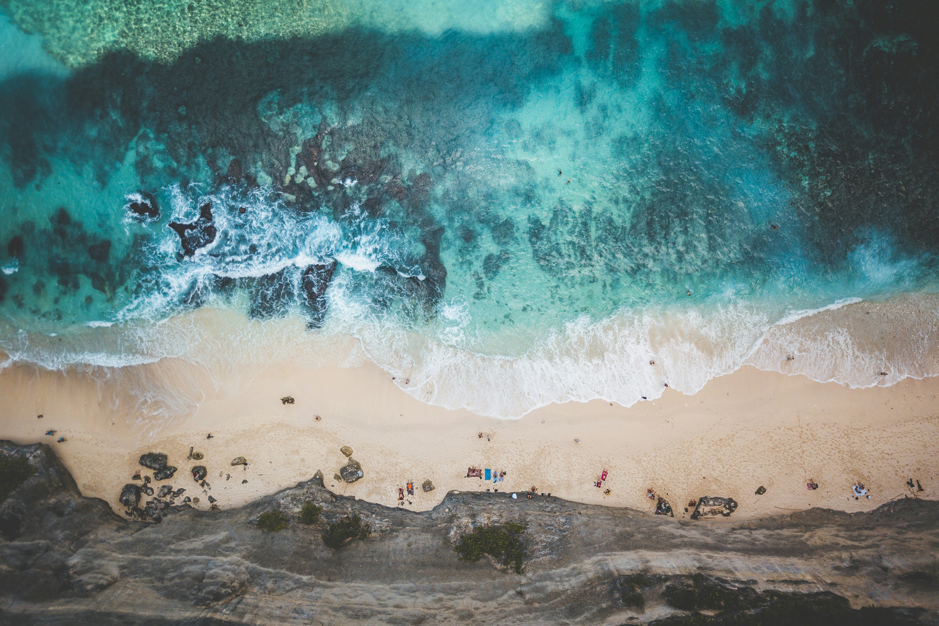 Aerial View of Tropical Beach