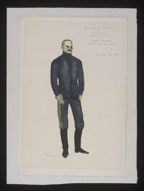 Captain Costume Sketch for The Dance of Death