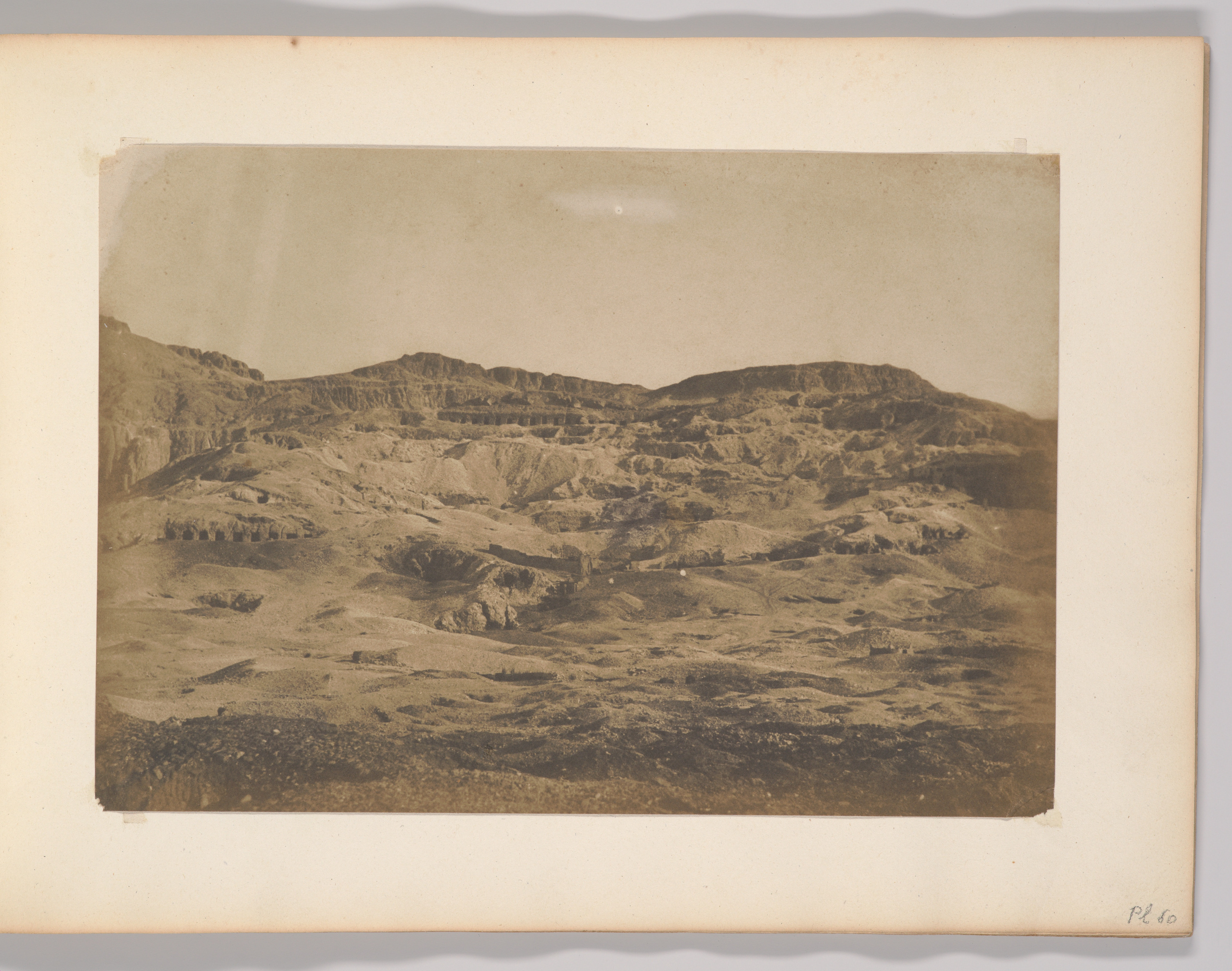 Vintage Desert Cliff Ruins Landscape