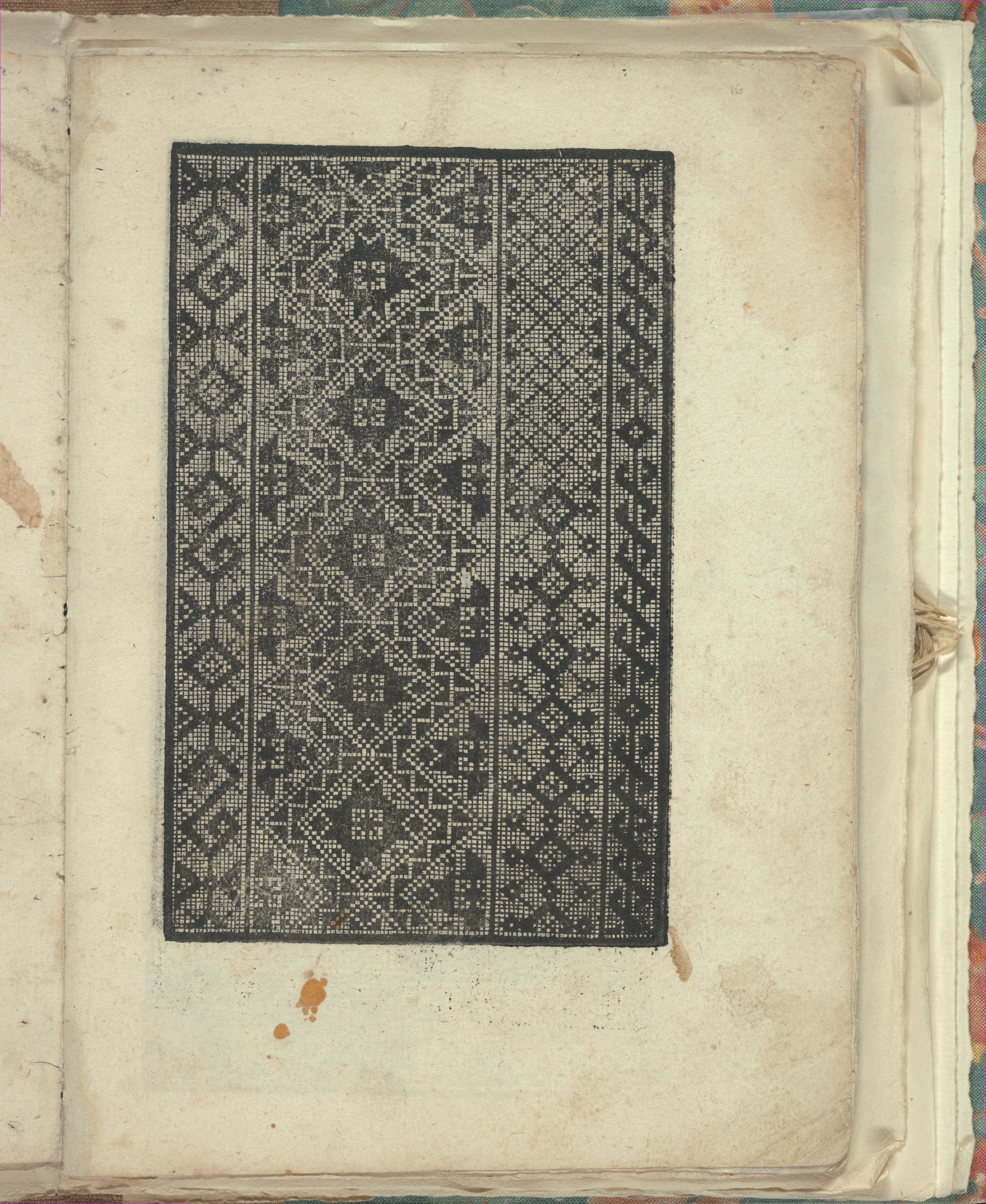 Antique Cross-Stitch Pattern Print