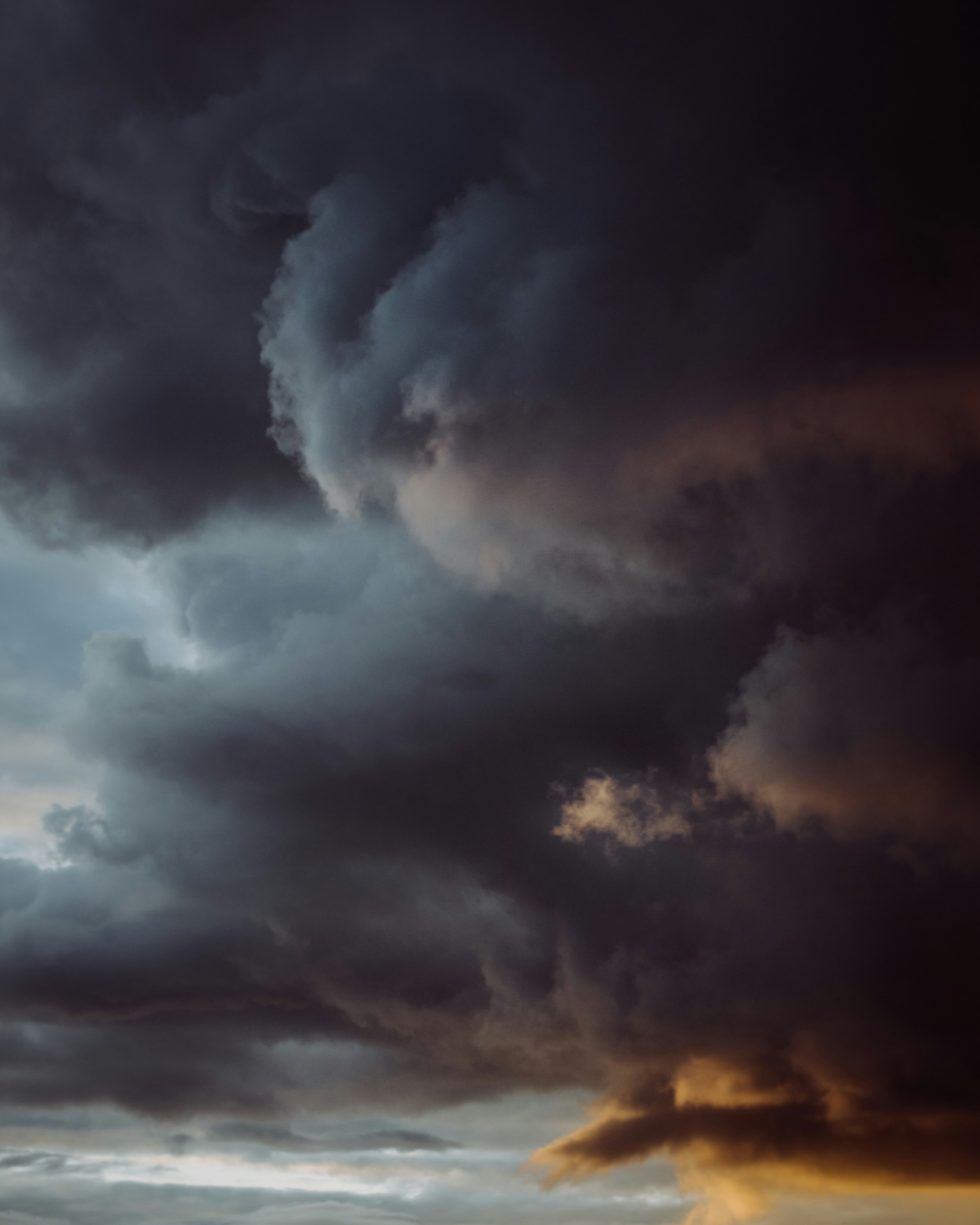 Dark Storm Clouds at Sunset