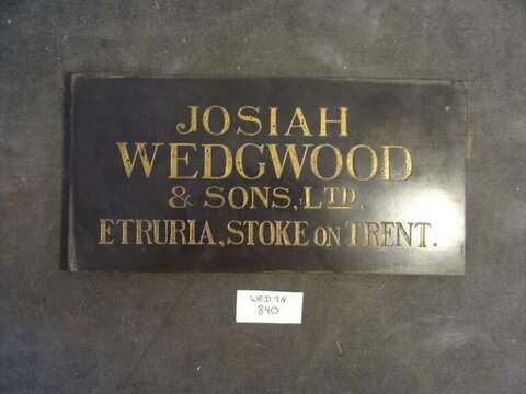 Vintage Josiah Wedgwood Name Plate