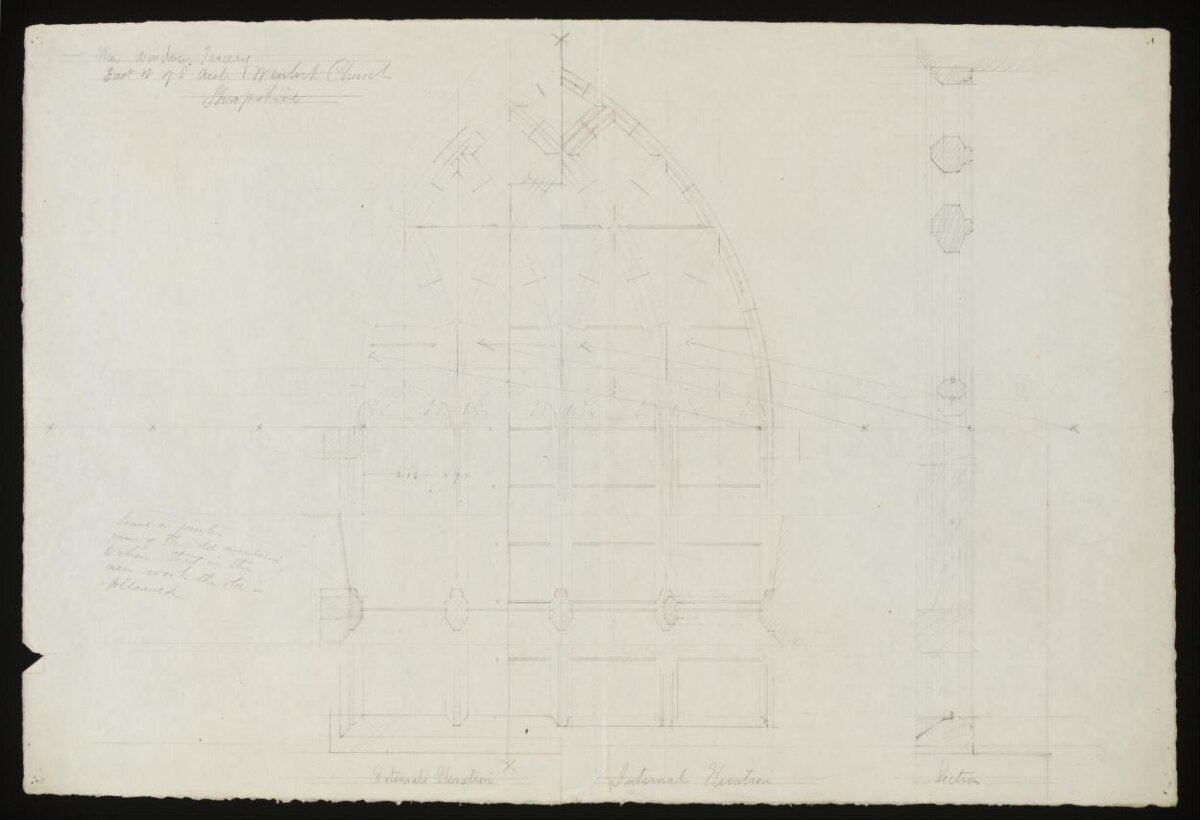 Hand-drawn Church Window Architectural Plan