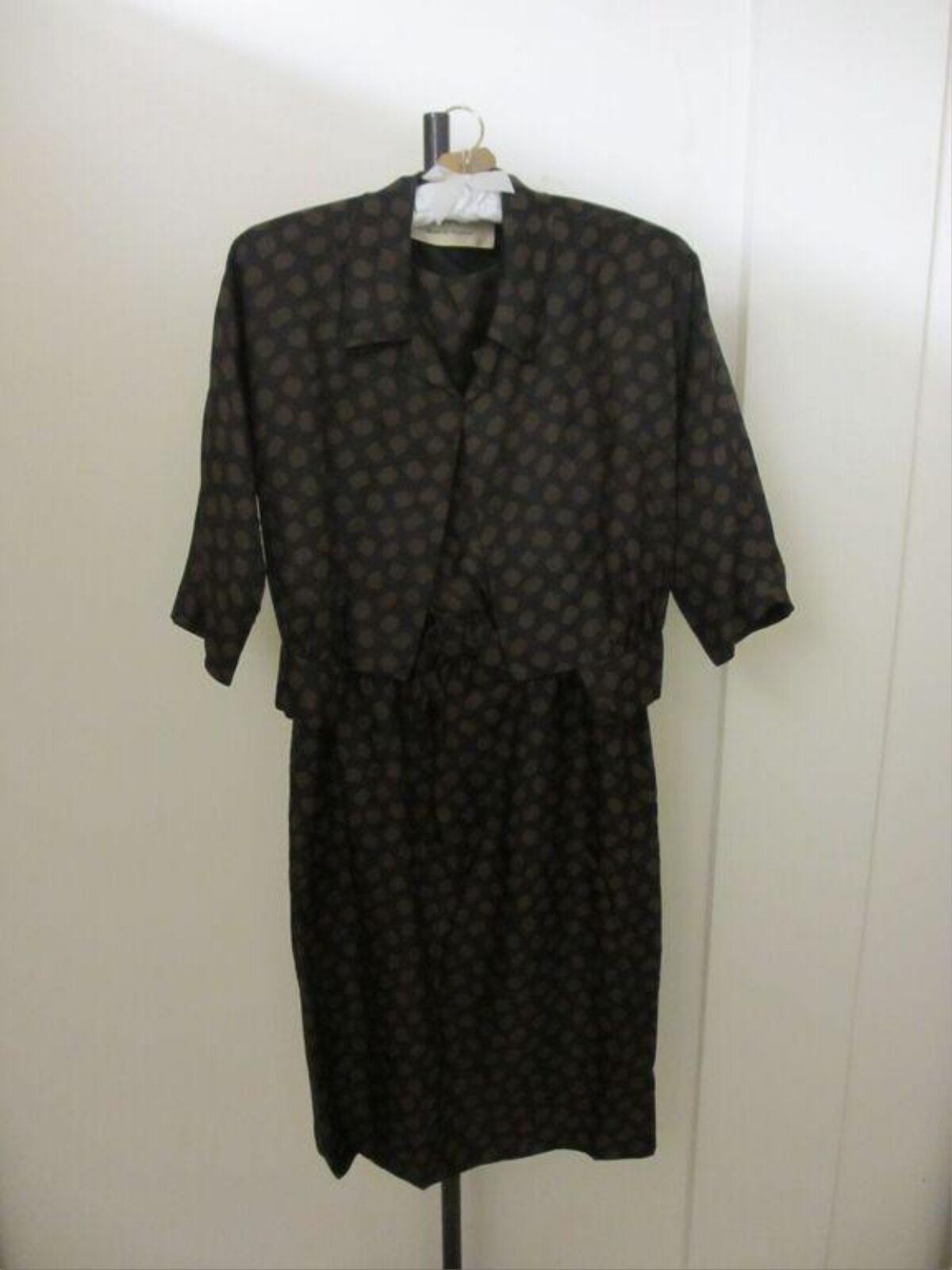 Dark Printed Two-Piece Dress Set