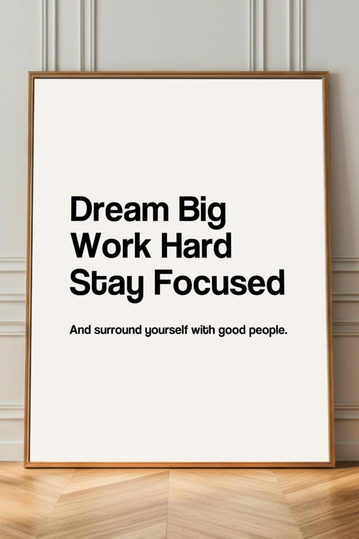 Framed Motivational Quote Poster
