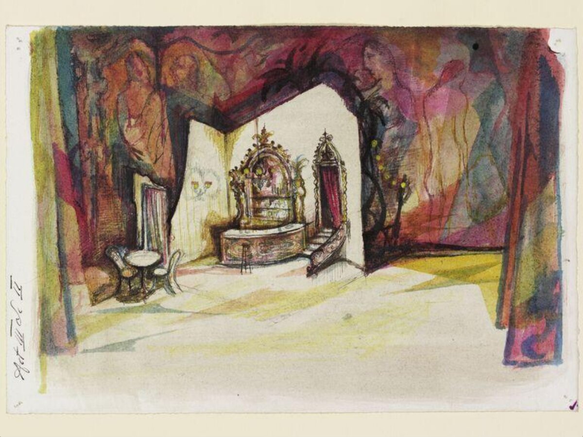 Watercolor Theater Stage Set Design