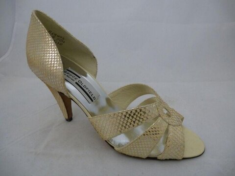 Beige Snake Print High Heel Sandal
