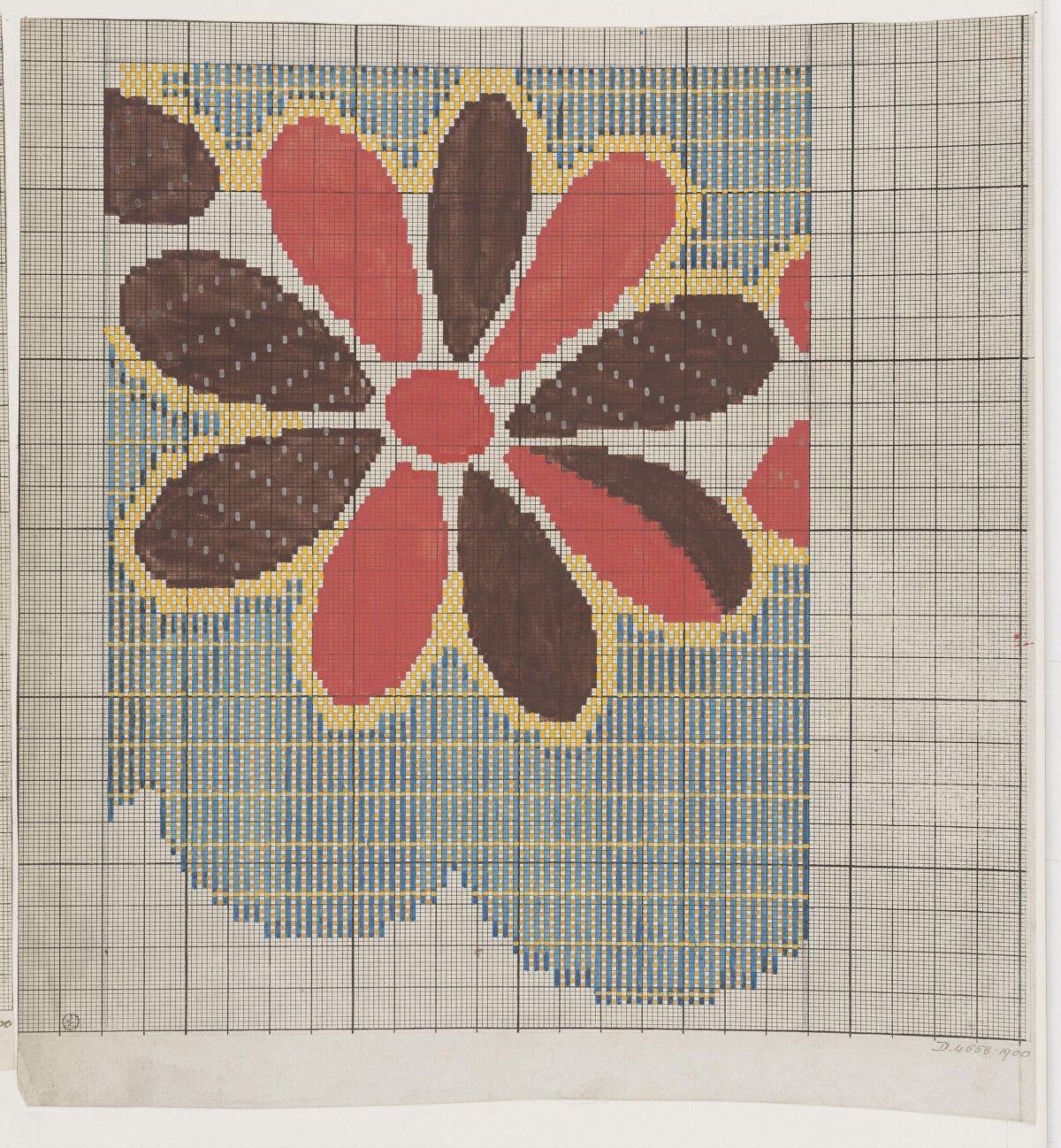 Flower Needlepoint Design Chart