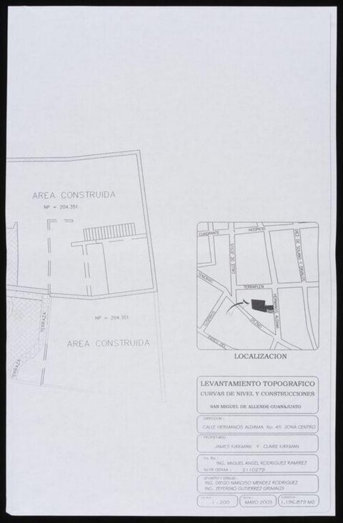 Mexican Property Topographic Survey Map