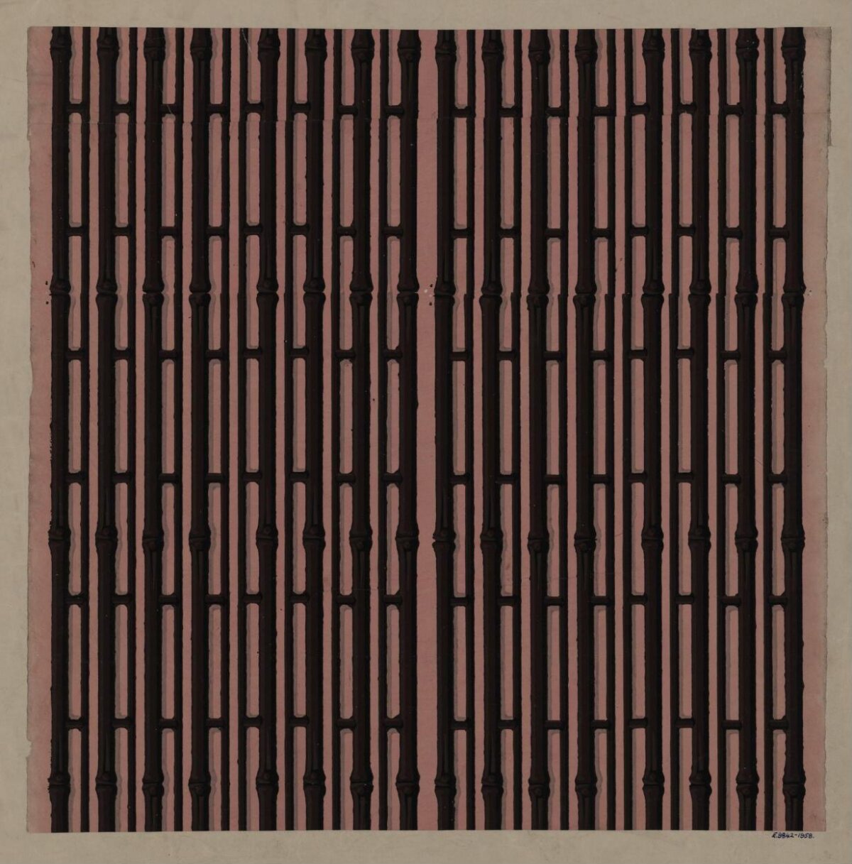Dark Bamboo Lattice Pattern