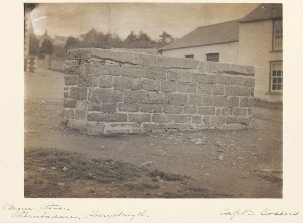Plague Stone at Llanbadarn Aberystwyth