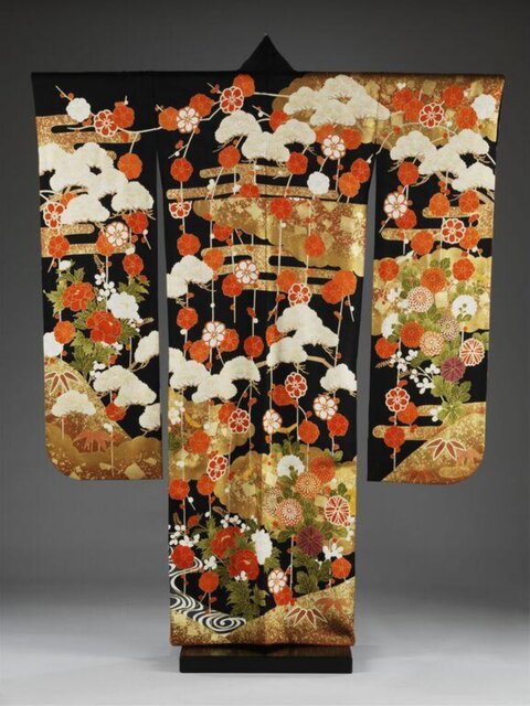 Japanese Floral Pattern Kimono