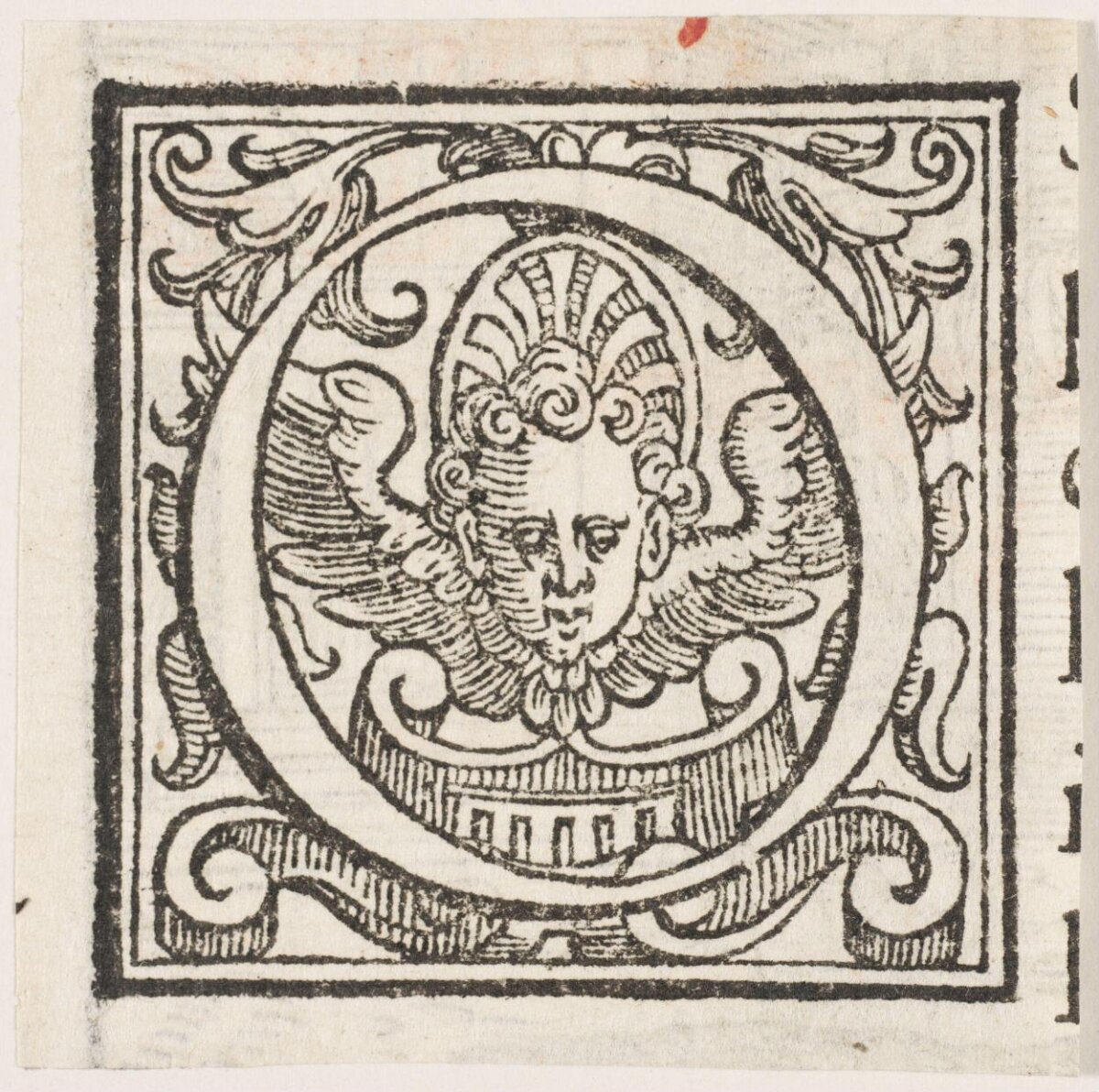 Decorated Woodcut Initial O