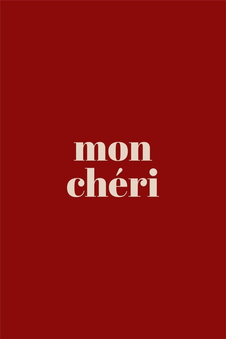 Mon Chéri Minimal Typography Art