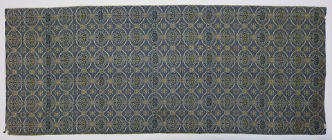 Blue Circular Patterned Traditional Textile