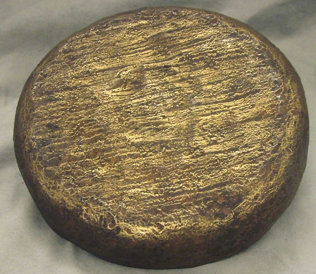 Round Textured Gold Ingot