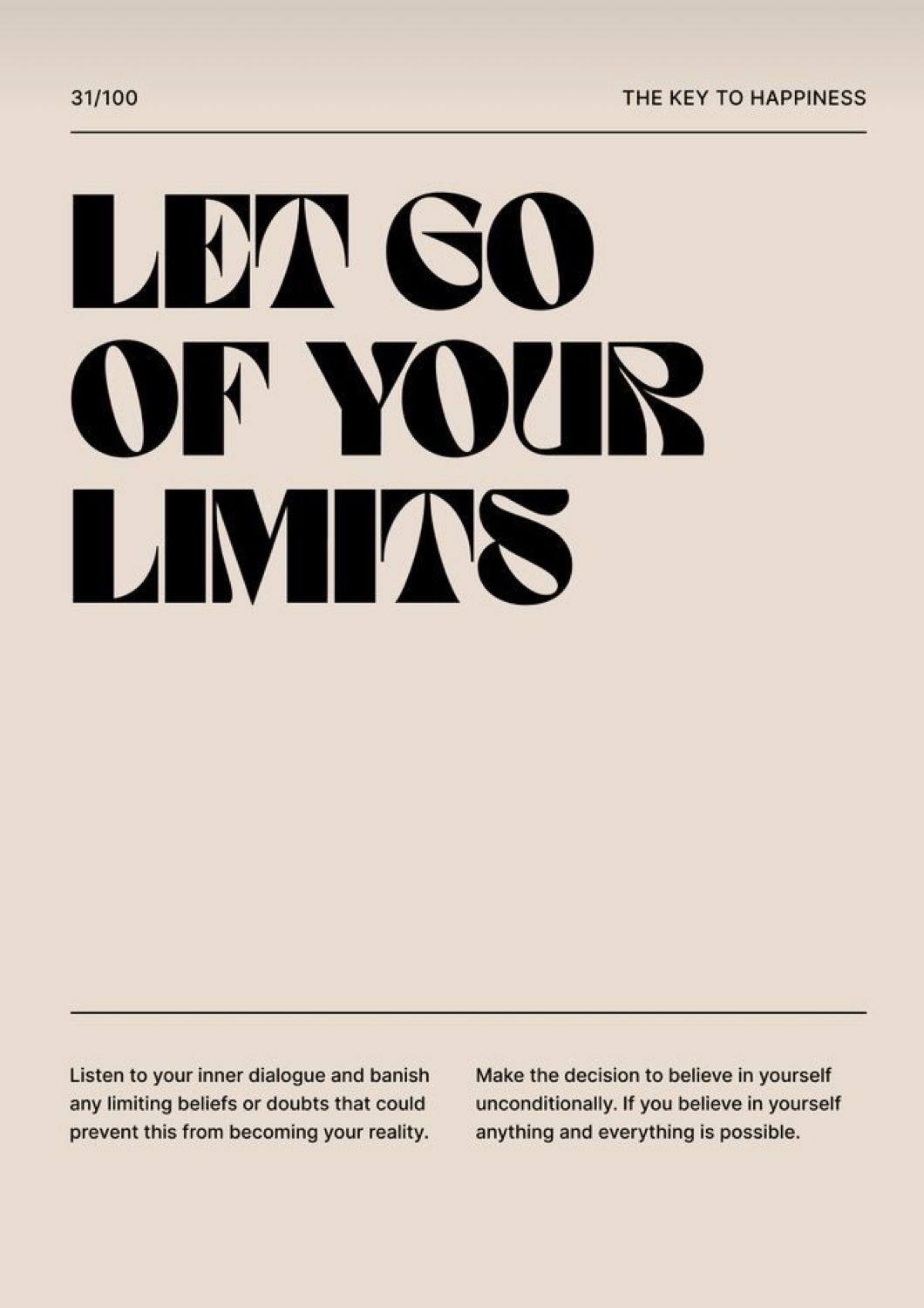 Let Go Of Your Limits Motivational Poster