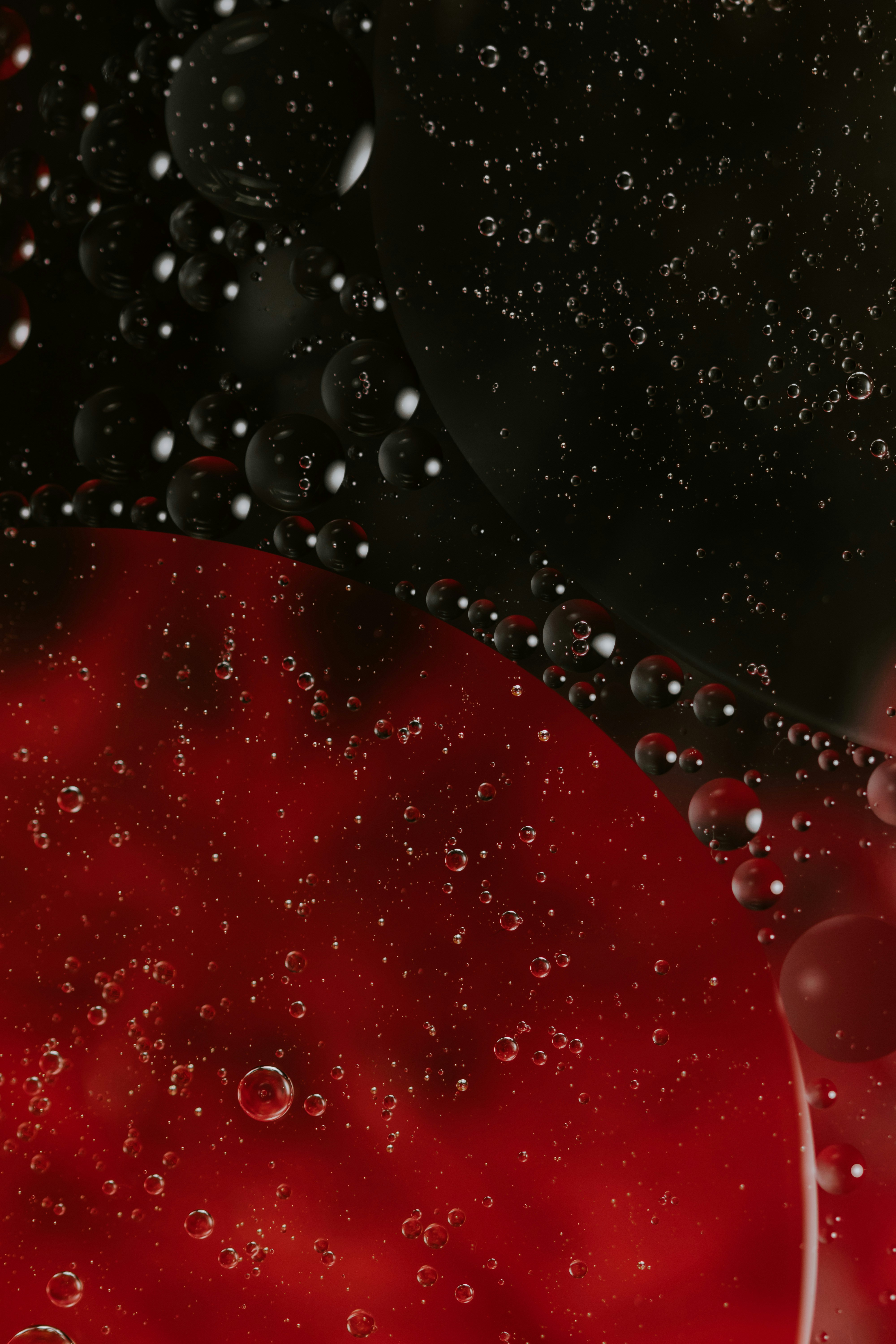 Red and Black Oil Bubbles