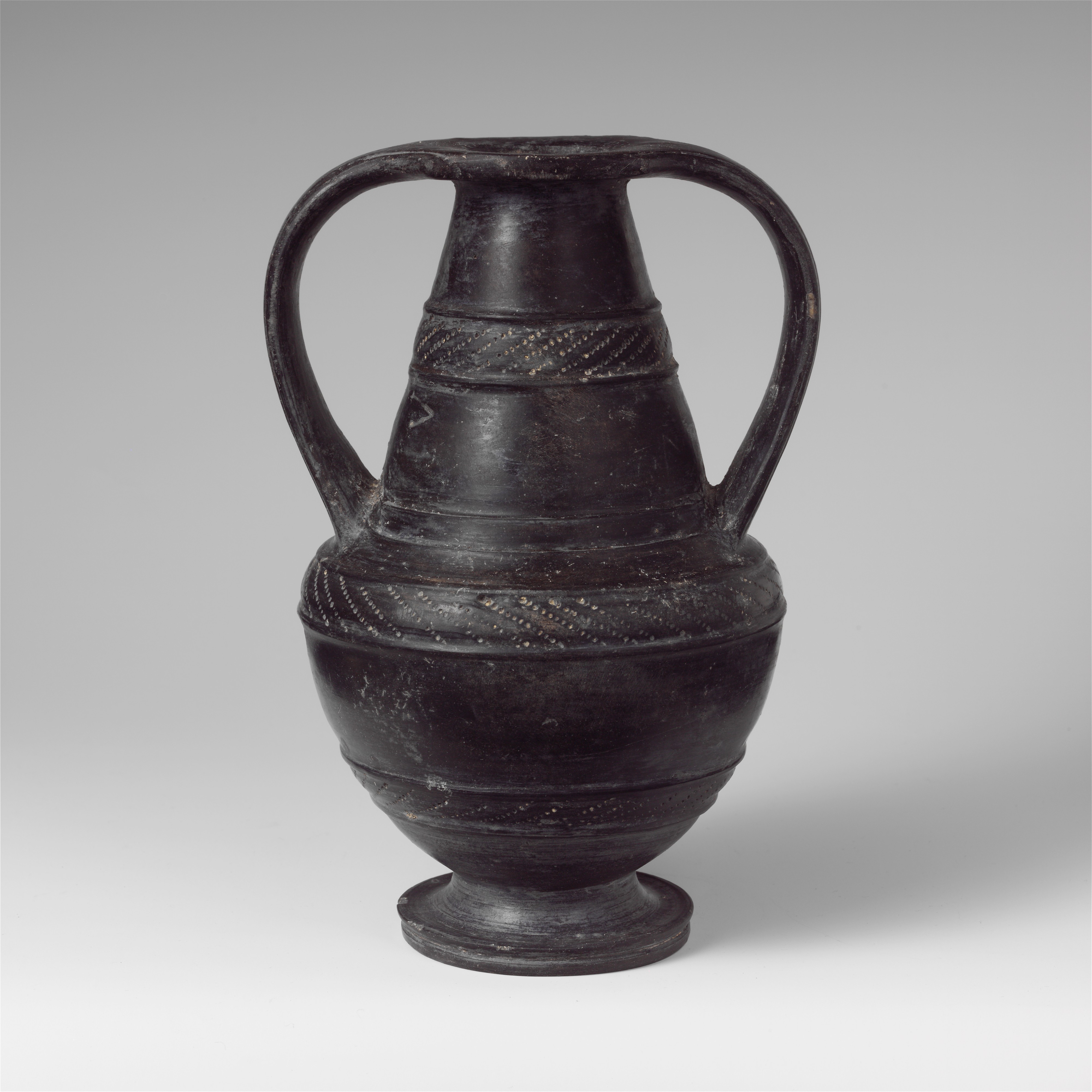 Ancient Black Ceramic Amphora