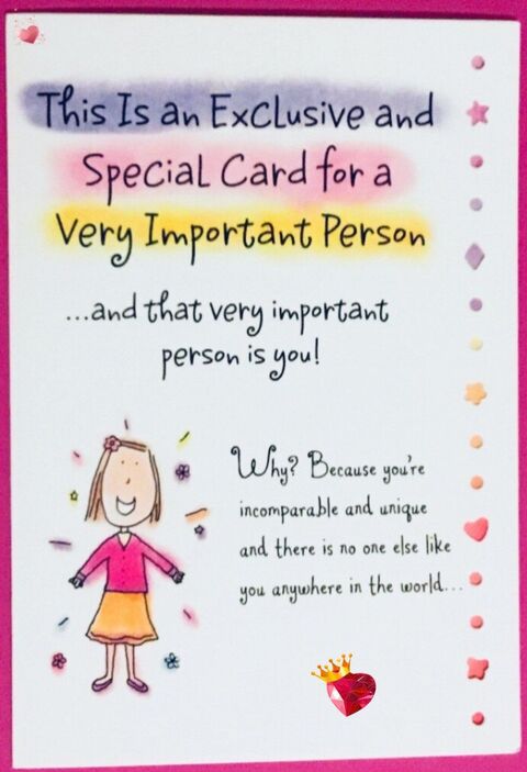 Special Card For An Important Person