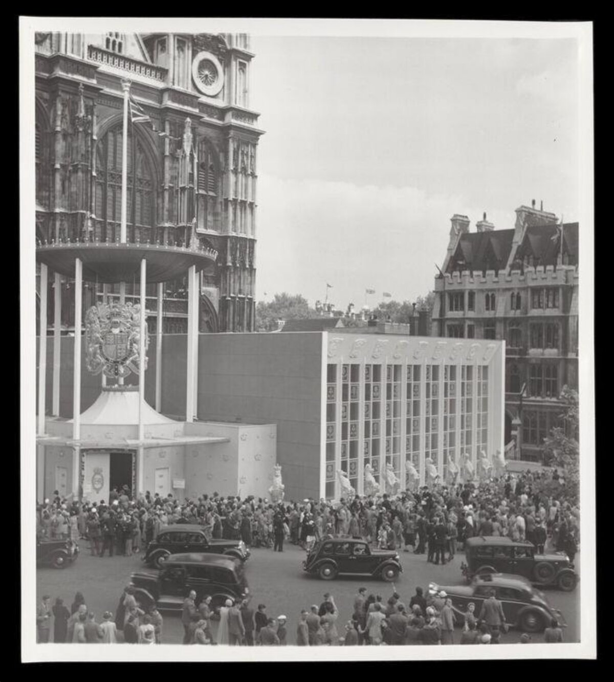 Crowd Gathered Outside Westminster Abbey