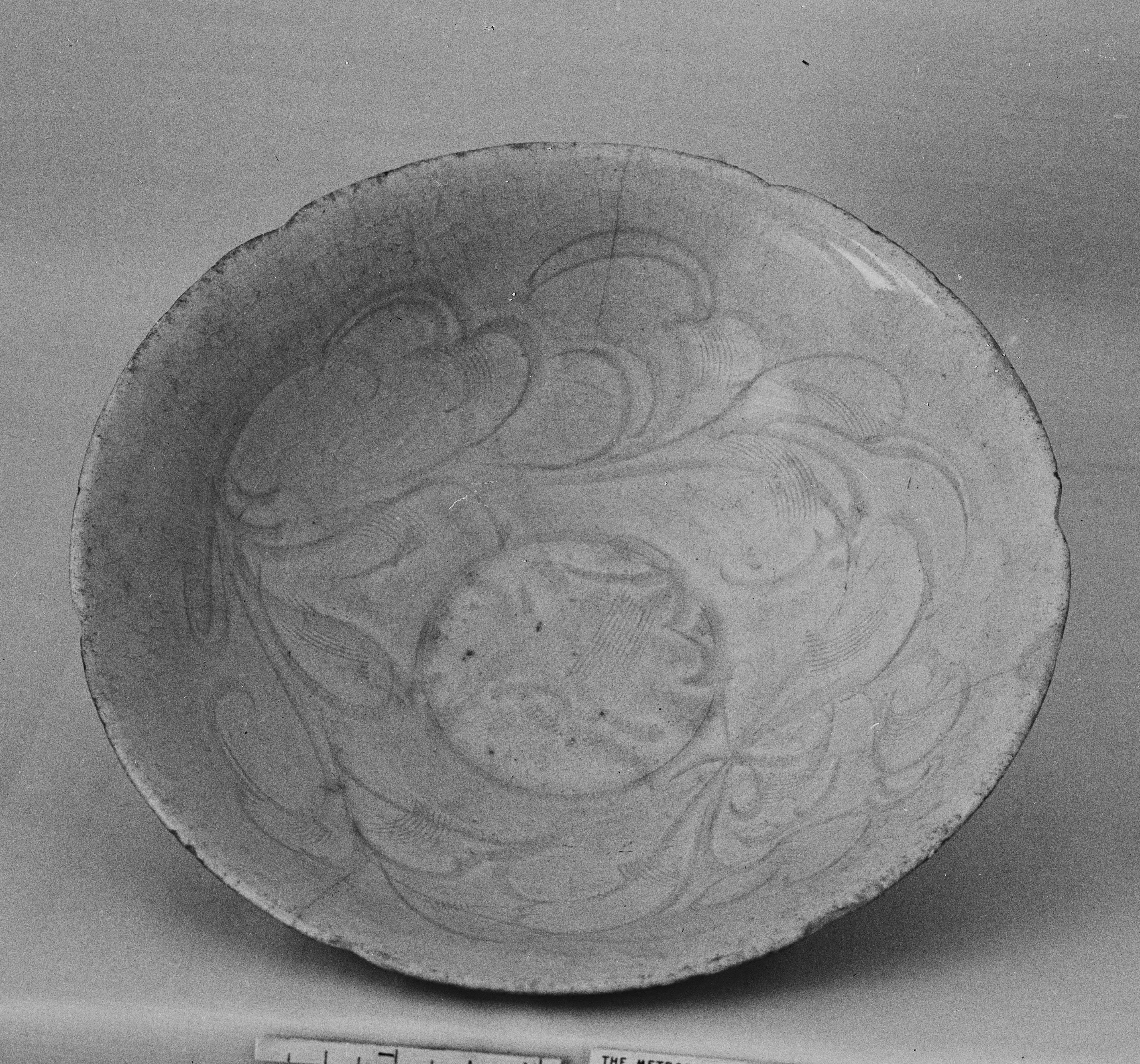 Ancient Carved Porcelain Bowl