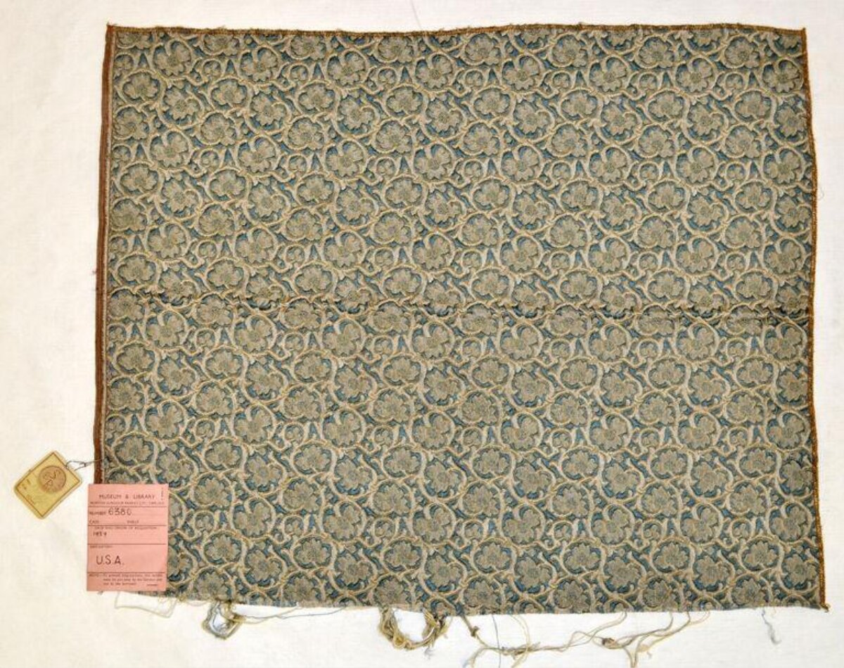 Vintage Floral Patterned Textile Sample