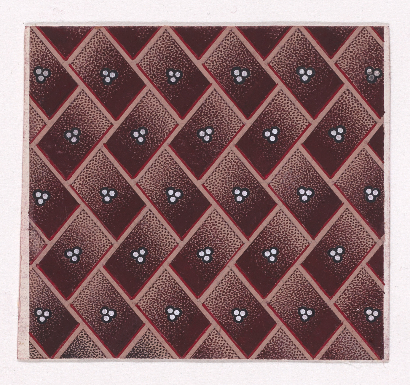 Red Brown Diamond Three Dot Pattern