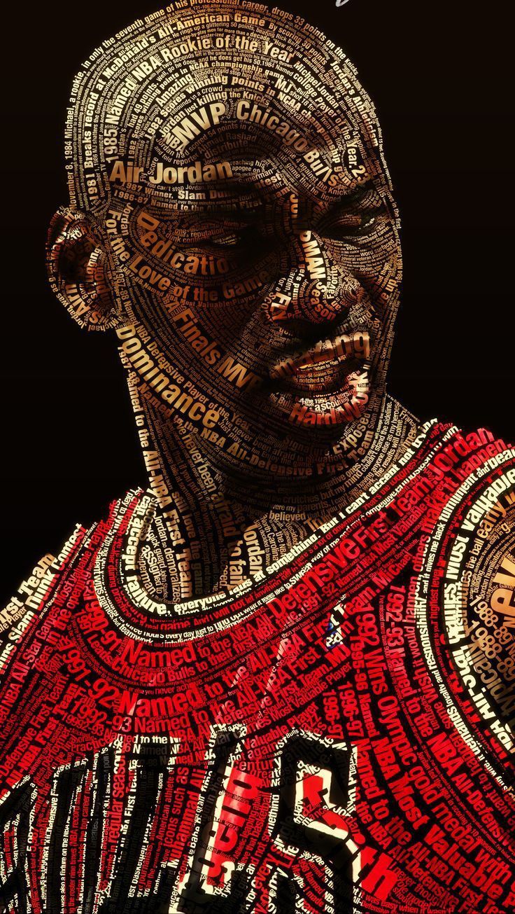 Michael Jordan Word Art Portrait
