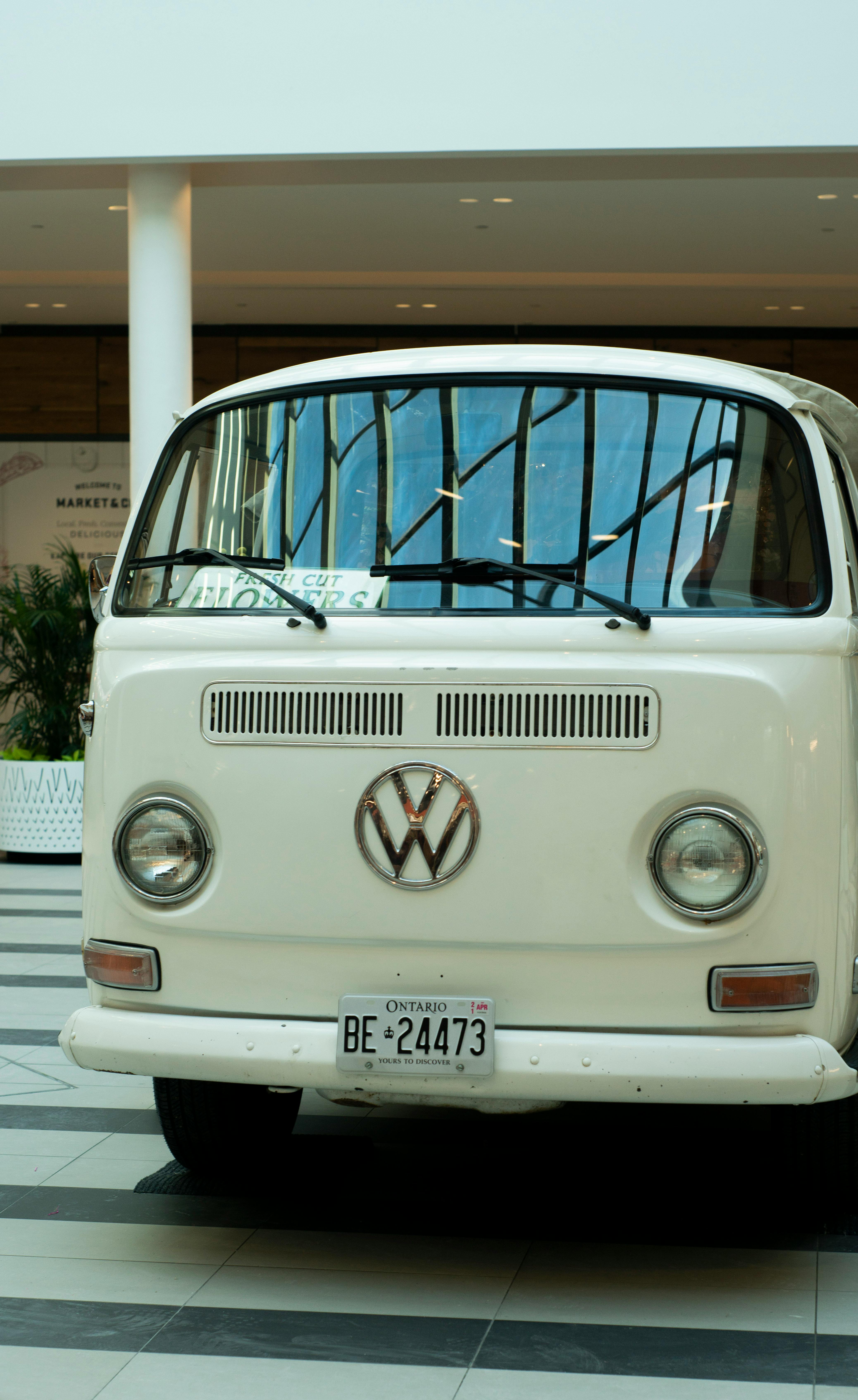 Vintage White Volkswagen Van