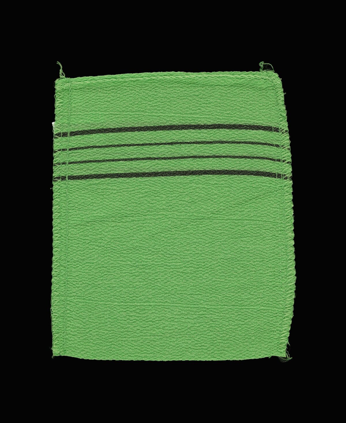Green Striped Woven Fabric Sample