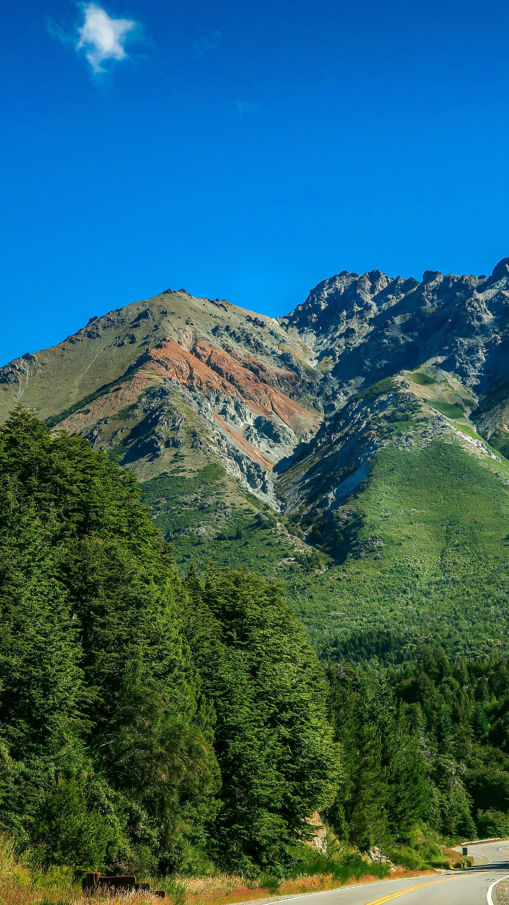 Sunny Mountain Road Landscape