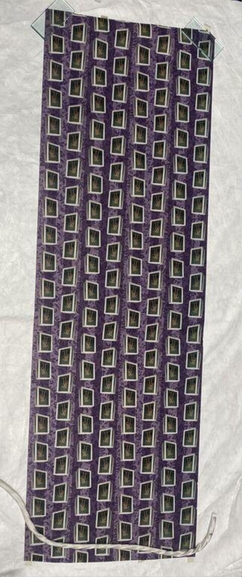 Purple Geometric Patterned Fabric