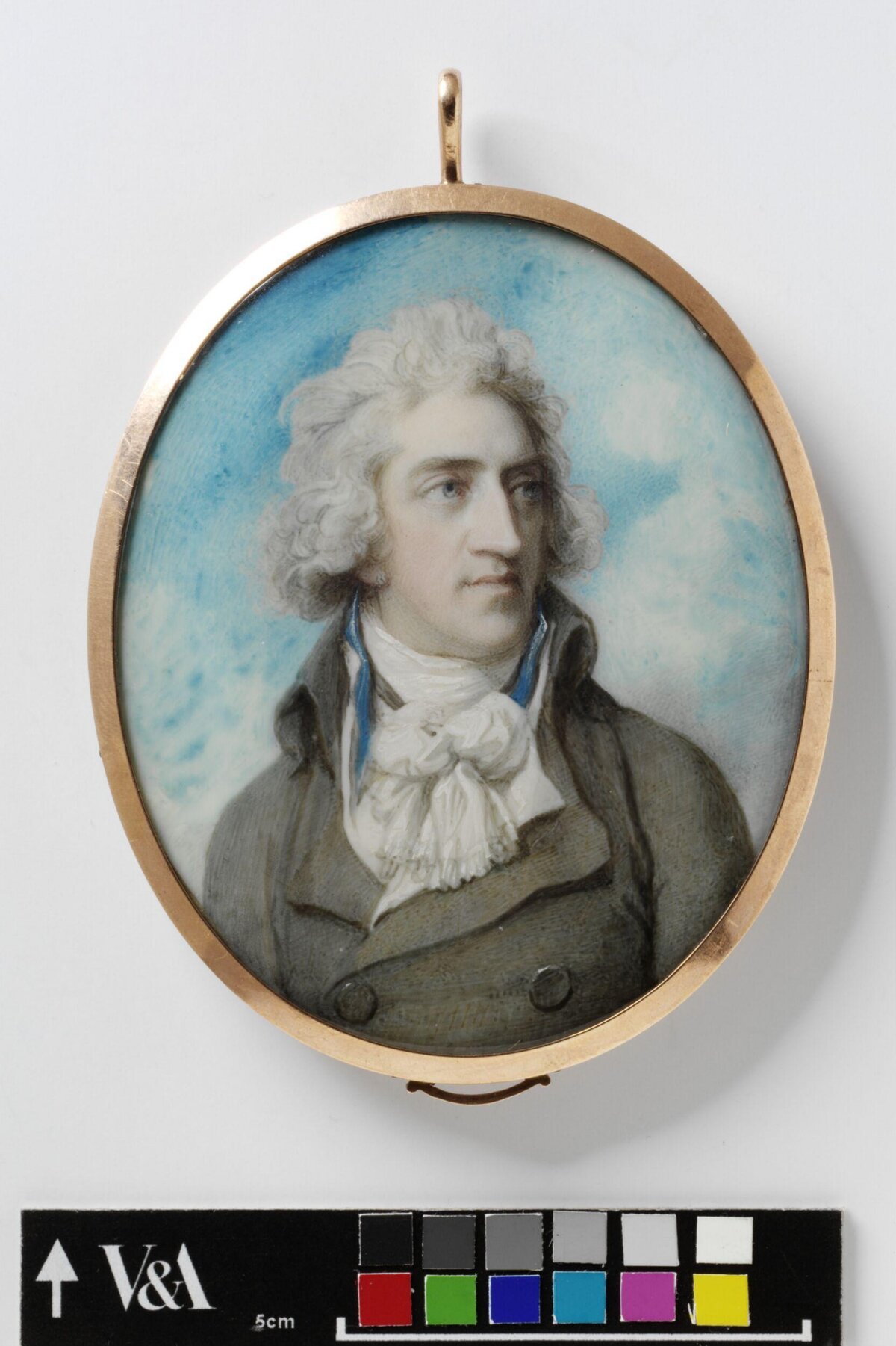 Oval Portrait Miniature of a Georgian Man