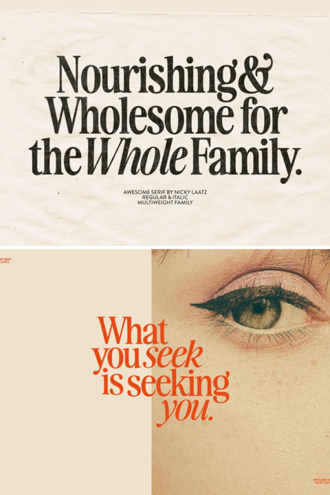 Serif Font Specimen Showcase