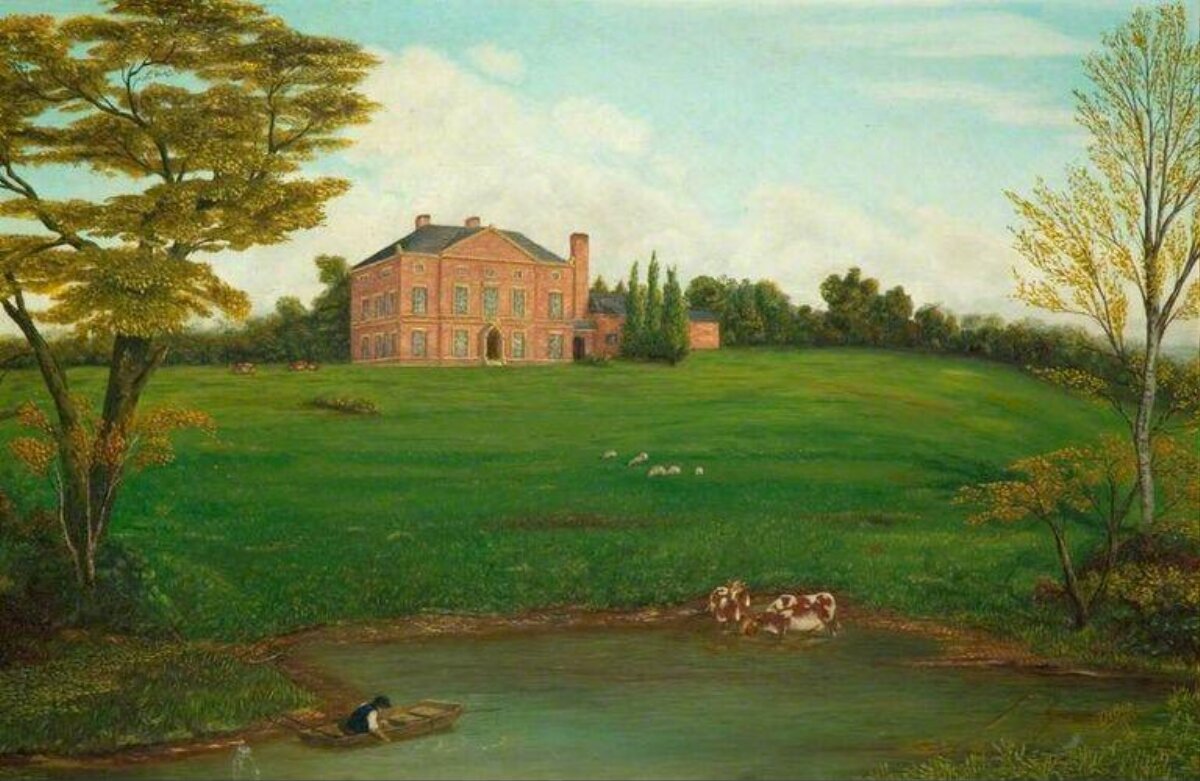 Red Brick Manor Country Landscape