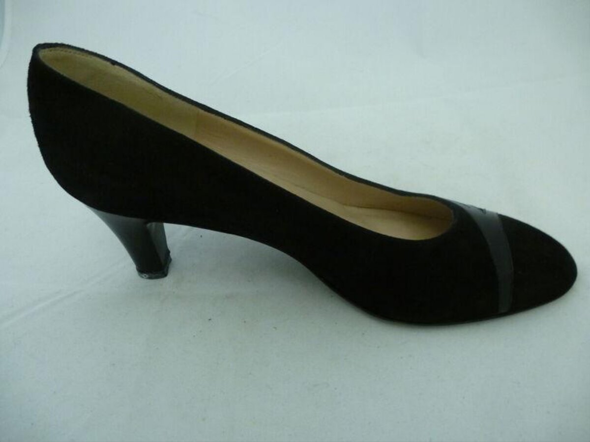 Black Suede High Heel Pump