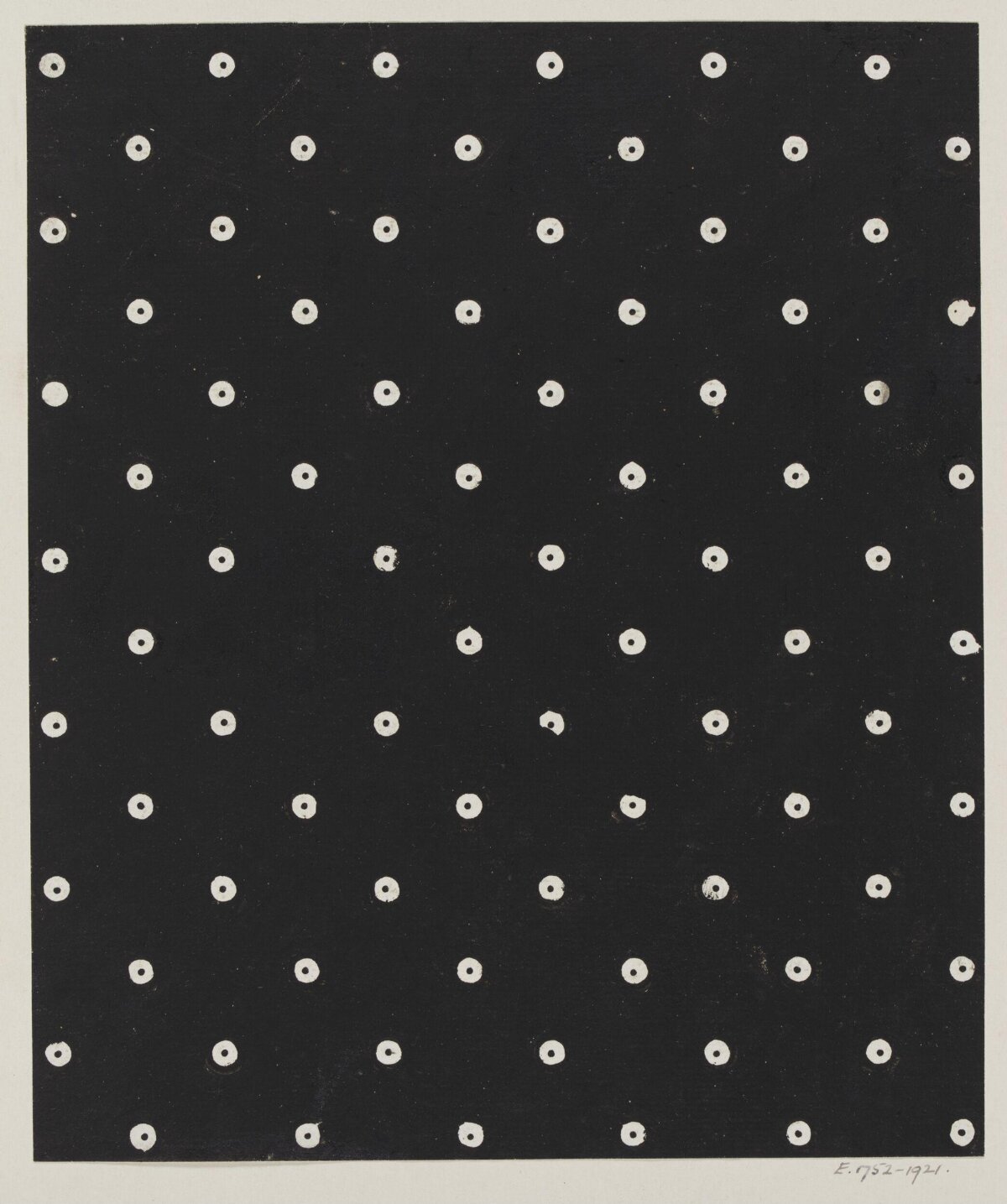 Black Background White Polka Dot Pattern
