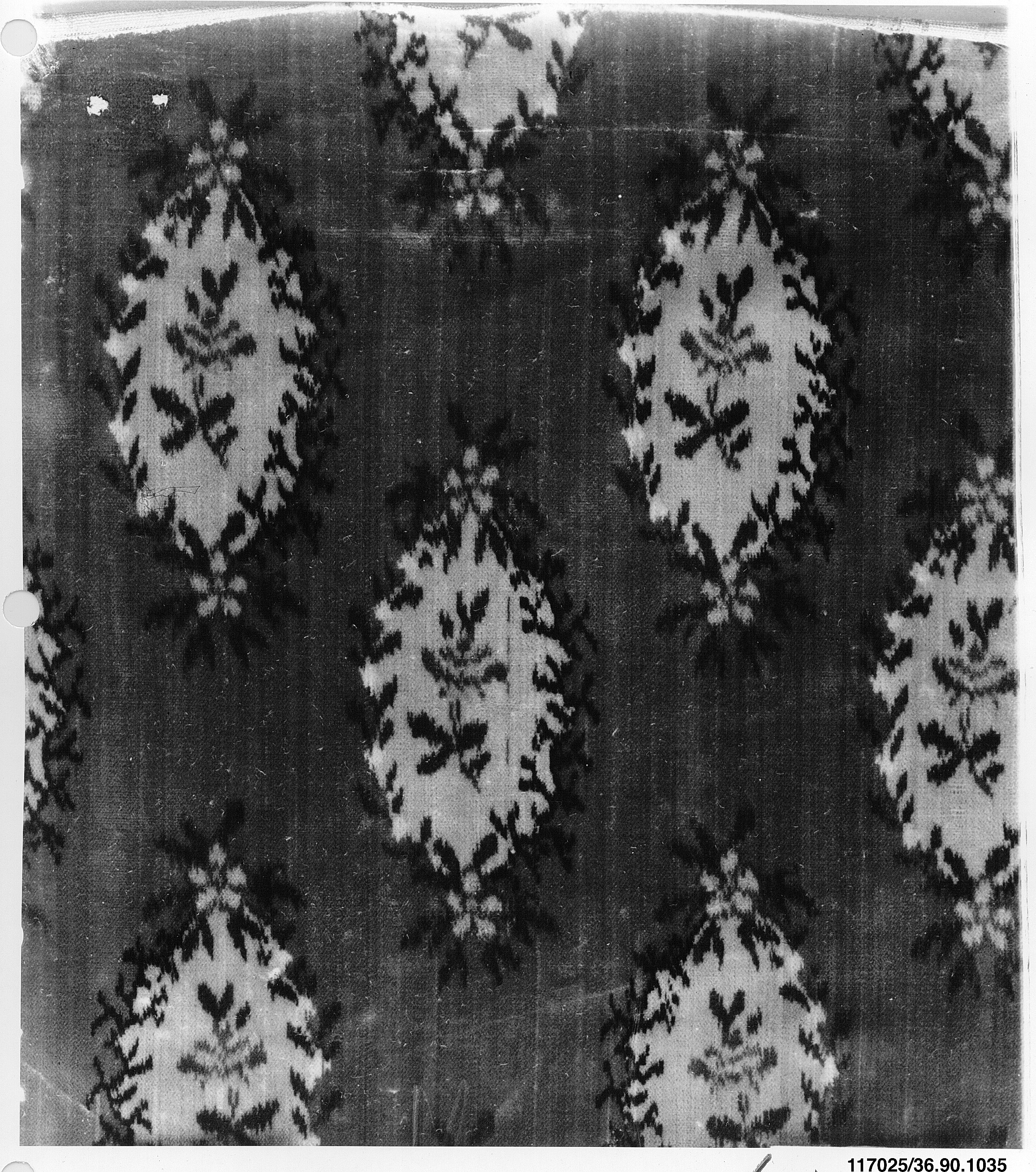 Antique Floral Pattern Woven Textile