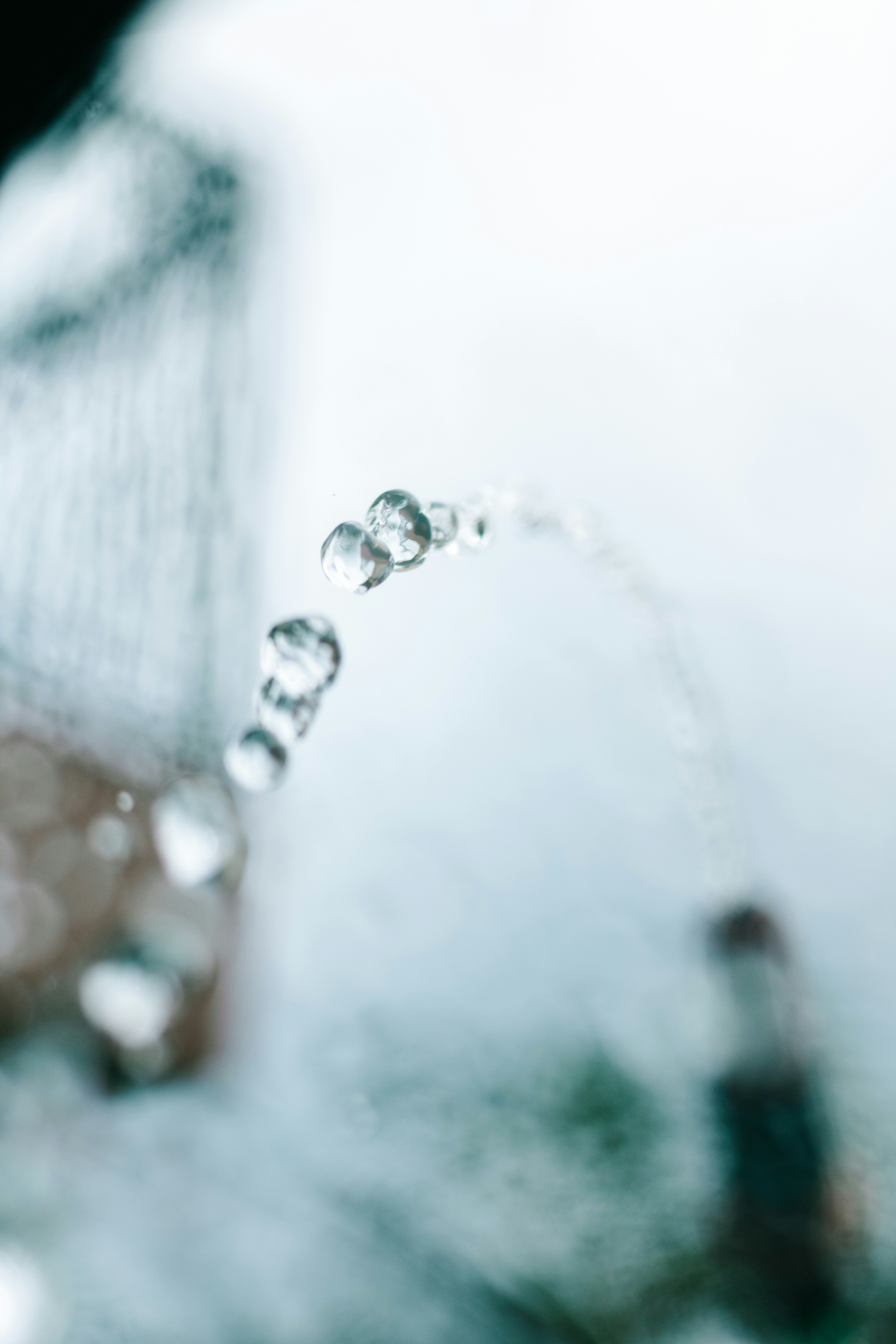 Close-up of Flying Water Droplets
