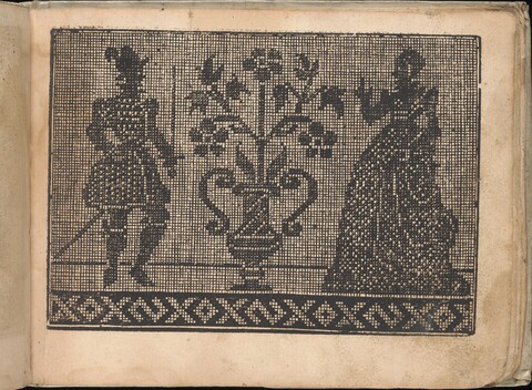 Antique Cross-Stitch Pattern With Figures