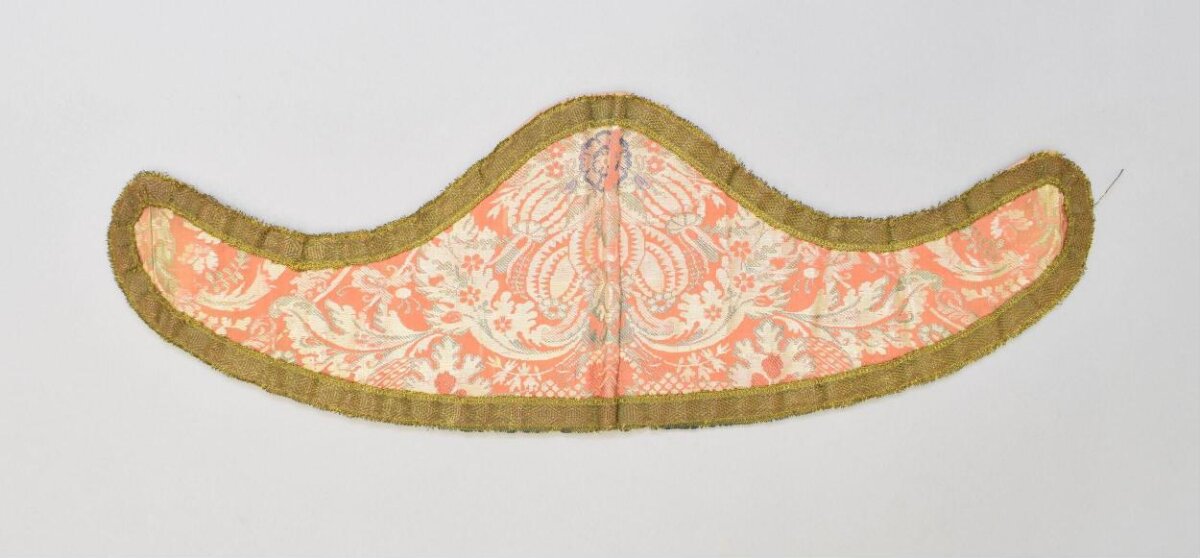 Antique Pink Patterned Textile Fragment