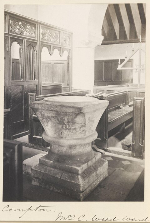 Stone Baptismal Font at Compton Church