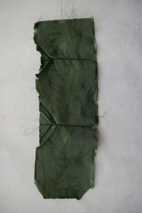 Green Textured Fabric Swatch